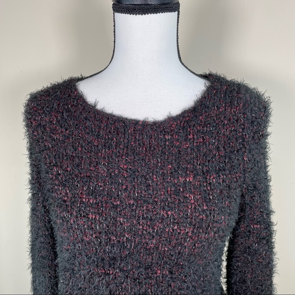 Max Studio Black Red Roundneck Sweater - Picture 6 of 6